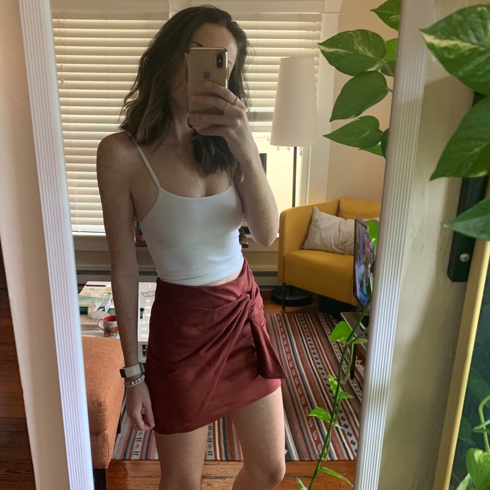 Burgundy Magnolia Skirt Altar’d State